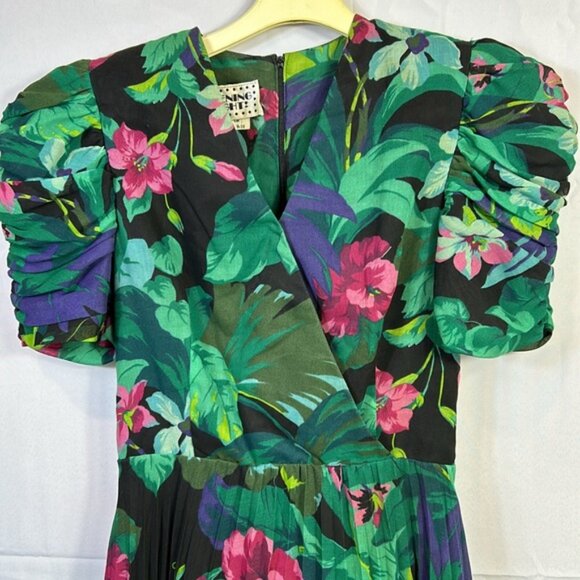 Vintage Opening Night Floral Dress Size 9/10 Excellent Condition Tulle Skirt - Picture 2 of 9